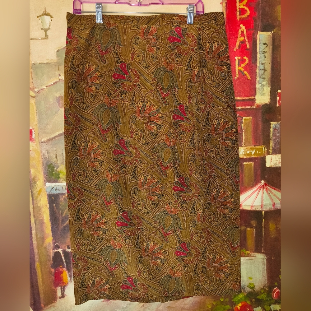 Jones New York Silk Maxi Skirt